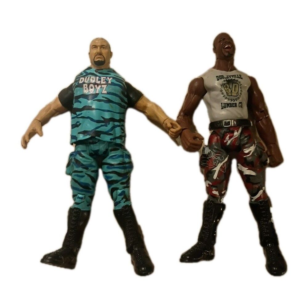 Vintage WWF Wrestlers Dudley Bros Devon & Bubba Ray Figures Tag Team Partners